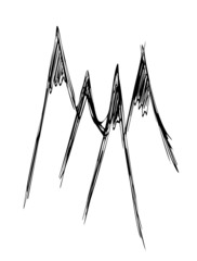 hohe Berggipfel - spitze Berggipfel