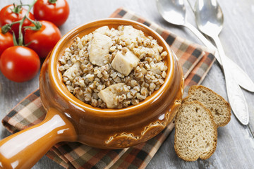 Buckwheat porridge with meat