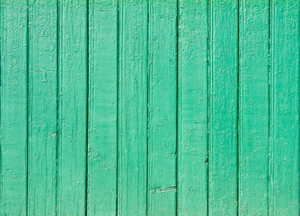 Fototapeta na wymiar Old green wooden plank background
