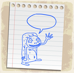 Cartoon alien creature