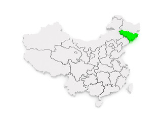 Map of Jilin. China.