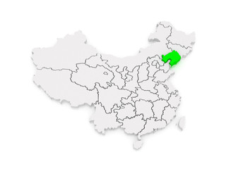 Fototapeta premium Map of Liaoning. China.