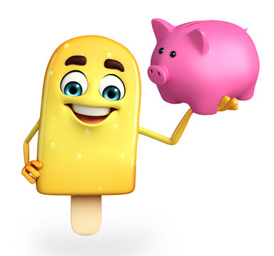 Candy Character With piggy bank