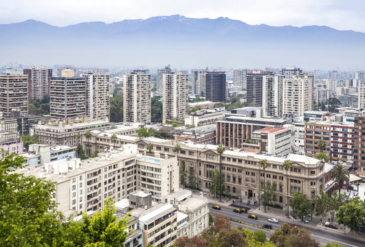 Santiago de Chile downtown skyline.