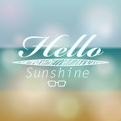 Obraz premium Colorful blurred hipster summer background with text