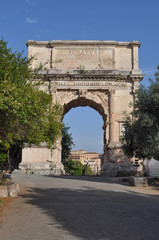 Fototapeta na wymiar Arch of Titus in Rome