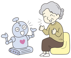 話し相手になる介護ロボット