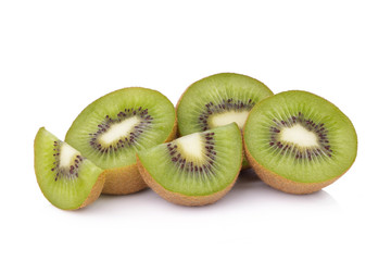 Fototapeta premium Sliced kiwi fruit isolated on white background