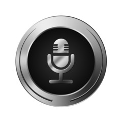 Icone argent microphone