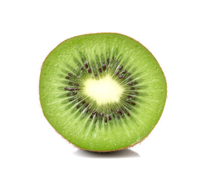 Kiwi fruits slice on white background