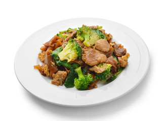 Fried noodles in a dish