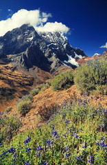Rondoy Peak in Cordiliera Huayhuash, Peru, South America