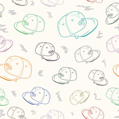 Seamless texture of caps