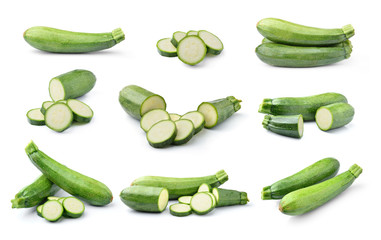 zucchini isolated on white background