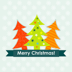 Template Christmas greeting card, vector