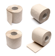 toilet paper isolated on white background