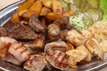 meat with cabbage and potatoes