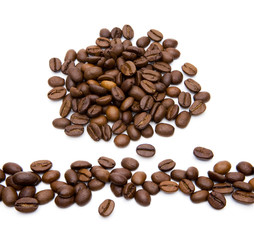 Naklejka premium Ziarna kawy