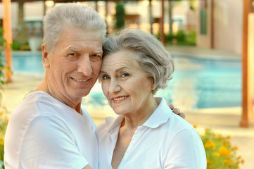 Couple near pool