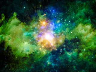 Fototapeta na wymiar Inner Life of Nebula