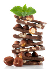 Chocolate with hazelnuts