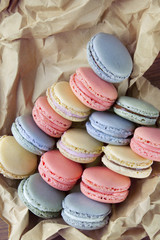 Shabby Chic Background with Macarons