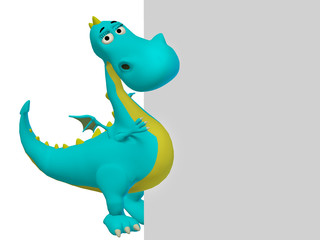Fototapeta premium dragon 3d cartoon