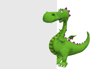 Naklejka premium dragon 3d cartoon
