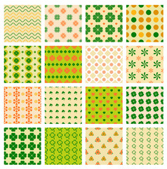 seamless patterns with clover