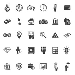 Large set of money  banking and finance icons