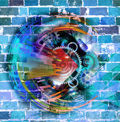 граффити на стене