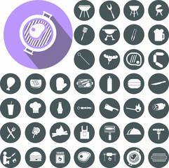 Fototapeta premium barbecue icons