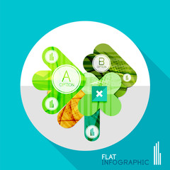 Geometric infographic in trendy flat style