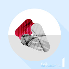 Geometric infographic in trendy flat style