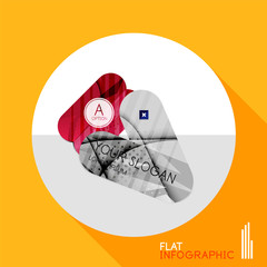 Geometric infographic in trendy flat style