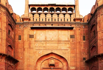 Foto op Plexiglas Architectural of Lal Qila - Red Fort in Delhi, India, Asia © Rechitan Sorin