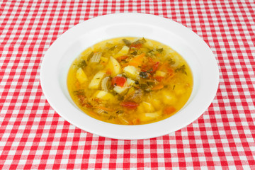 thick soup in a bowl