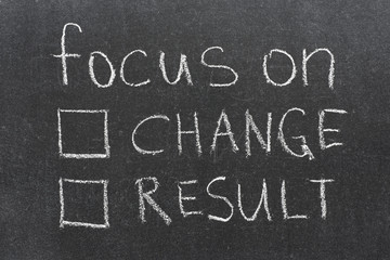 change or result