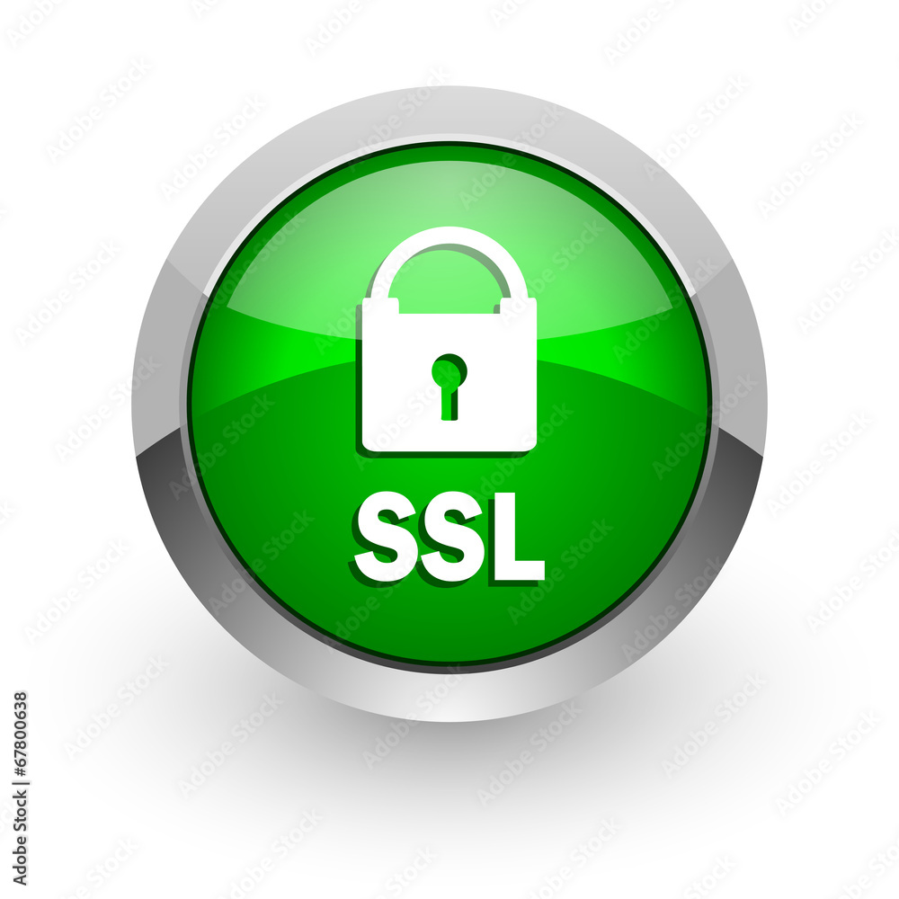 Poster ssl green glossy web icon