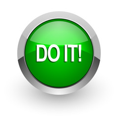 do it green glossy web icon