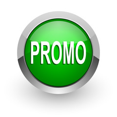 promo green glossy web icon