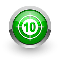 target green glossy web icon