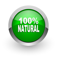 natural green glossy web icon