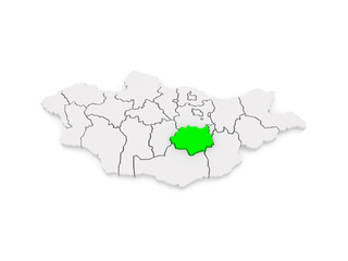 Fototapeta premium Map of Dundgov. Mongolia.