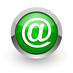 email green glossy web icon