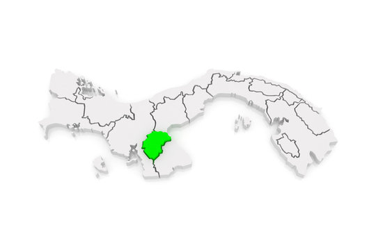 Map of Herrera. Panama.