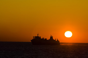 Sunset over water