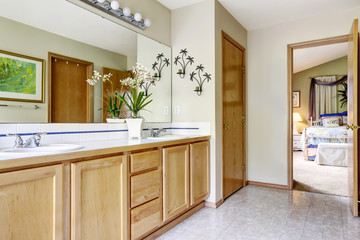 Bathroom interior in master bedroom