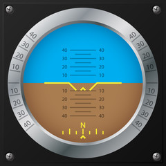 Airplane attitude indicator design
