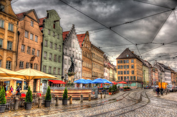 A street in Augsburg city center, Germany